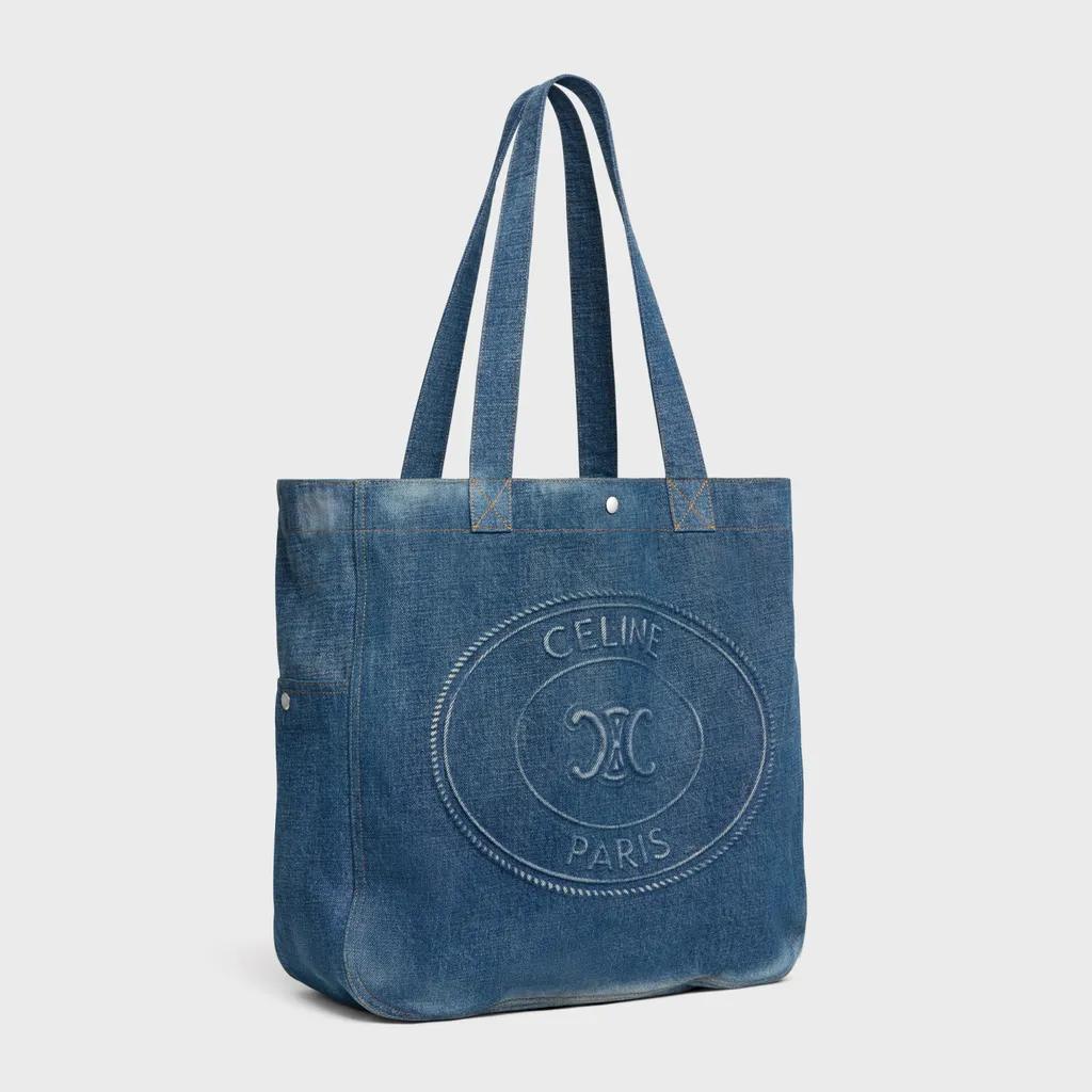 Large Cabas In Denim With Celine