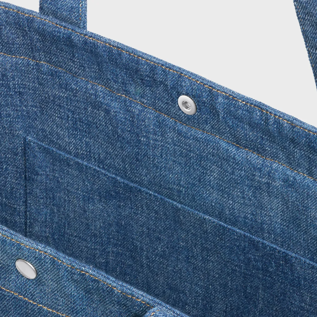 Large Cabas In Denim With Celine