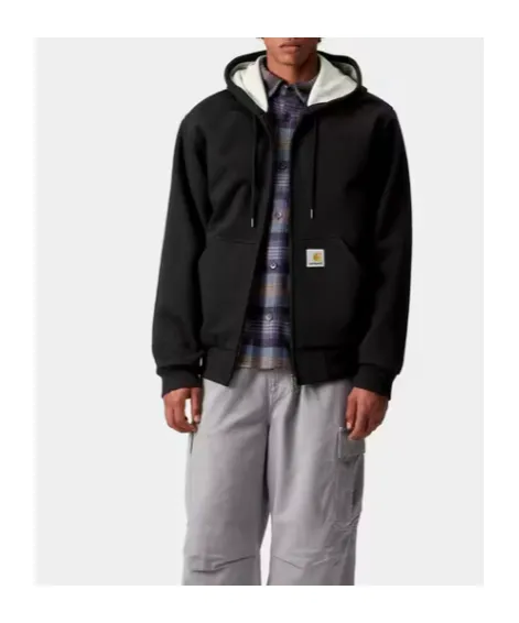 Carhartt Wip Logo Patch Zipped Hoodie