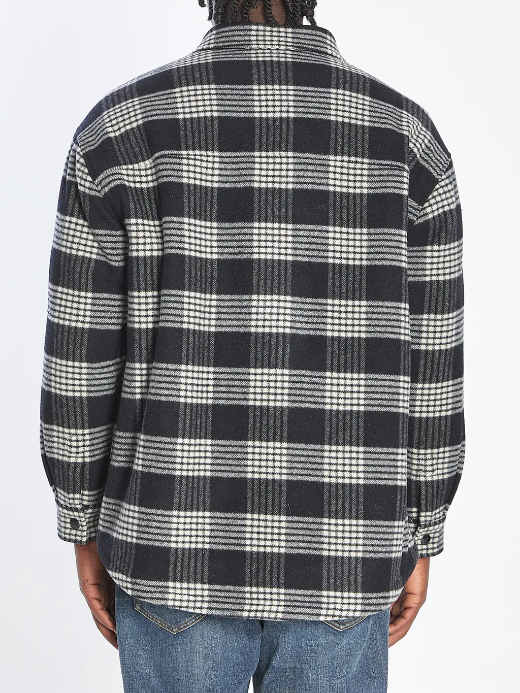 Quilted Overshirt In Checked Wool
