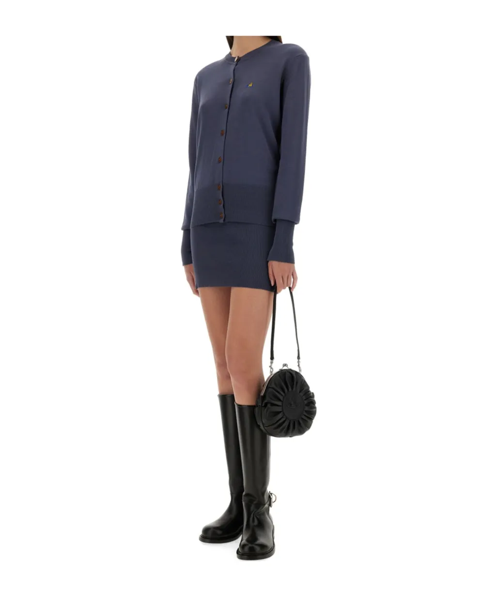 Vivienne Westwood Logo Embroidered Buttoned Cardigan