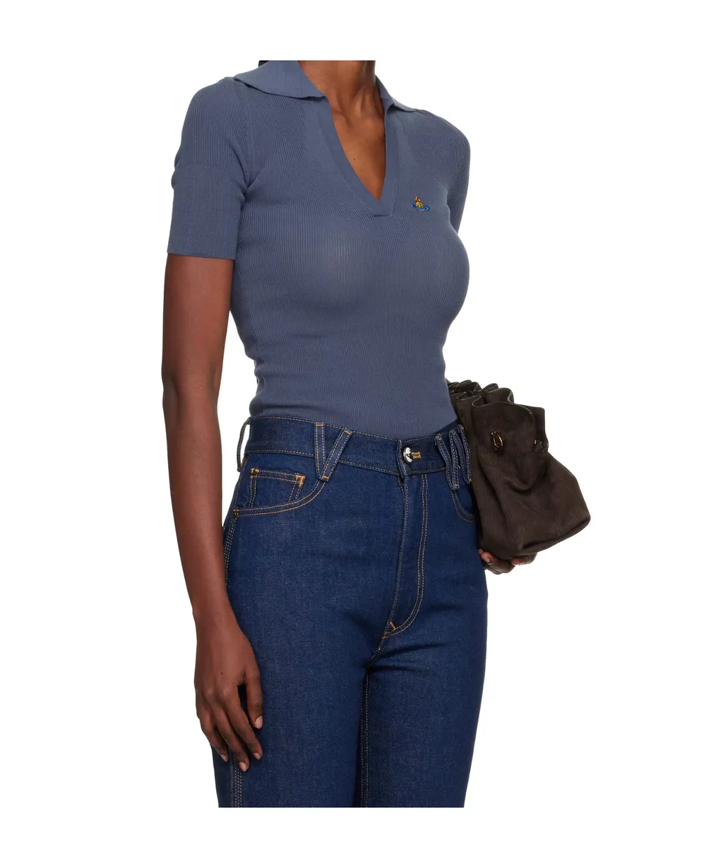 Orb Embroidered Knit Top