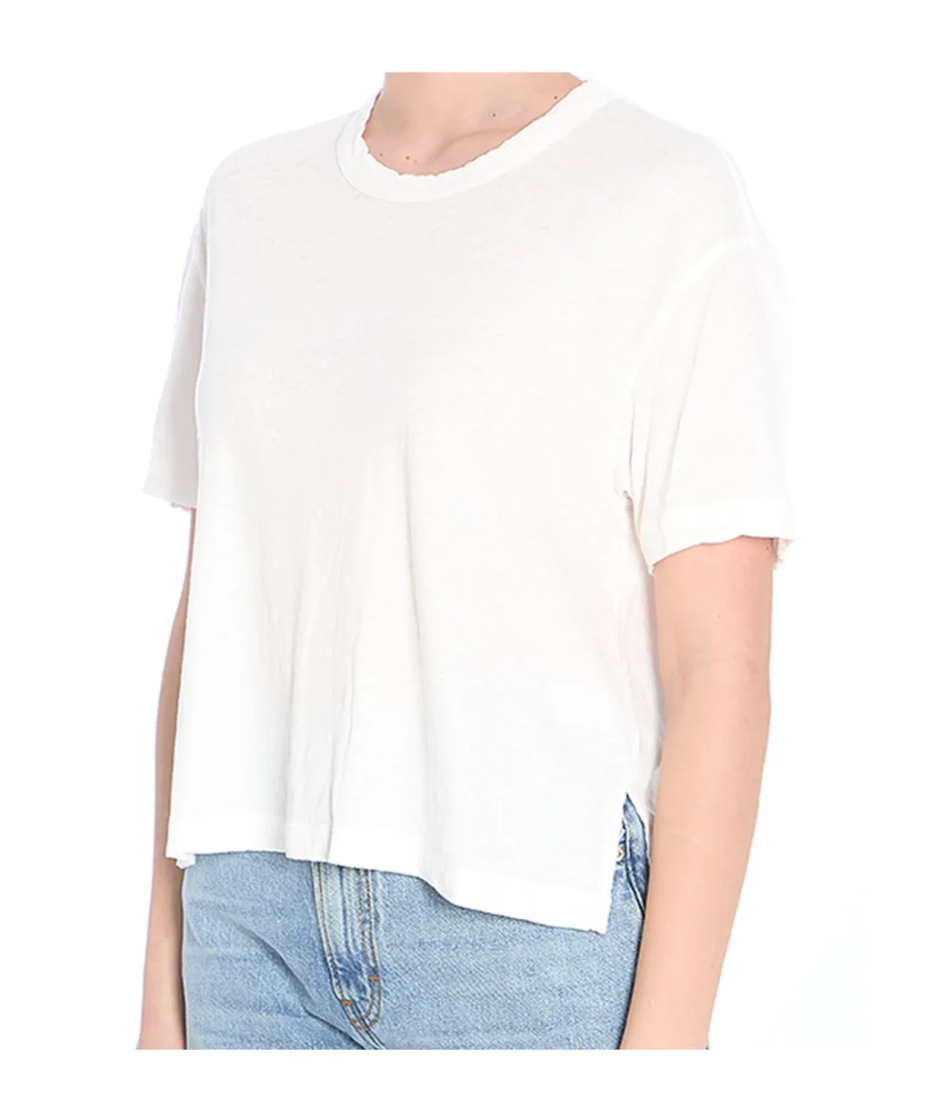 James Perse Cropped Crew-Neck Top