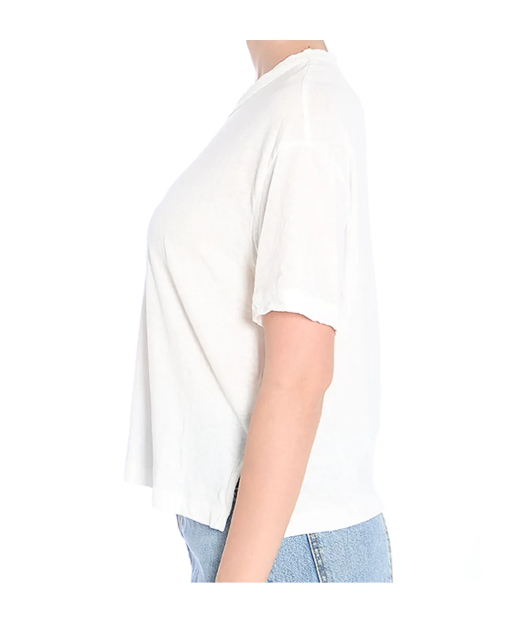 James Perse Cropped Crew-Neck Top