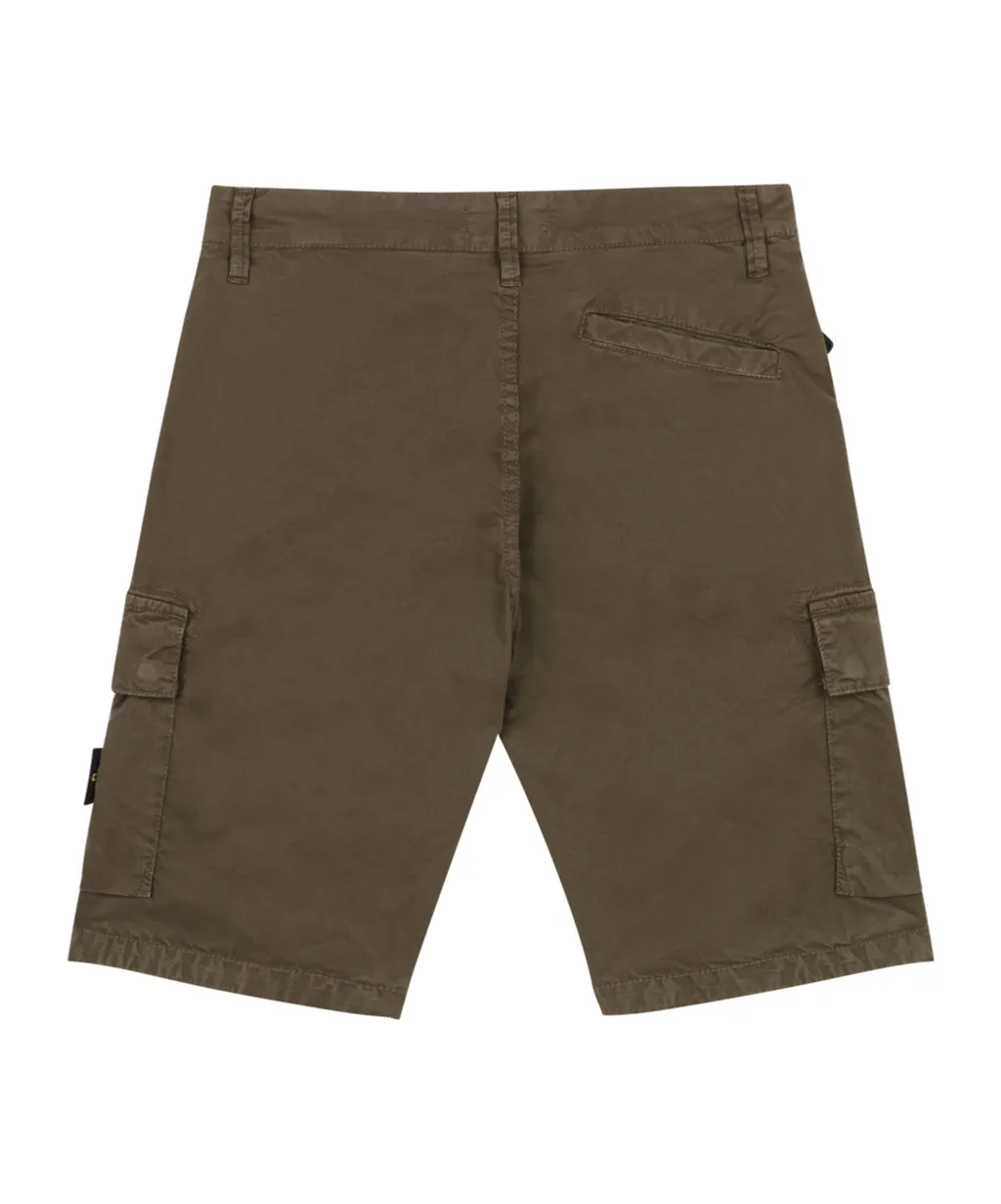Stone Island Junior Compass-Motif Button Detailed Shorts