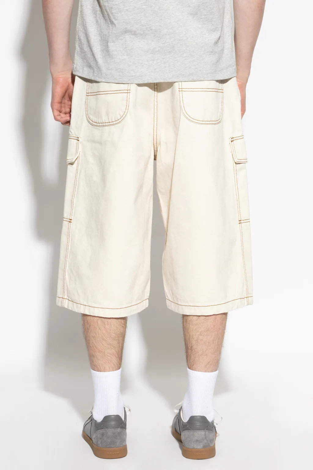 Ami Wide Leg Cargo Bermuda Shorts