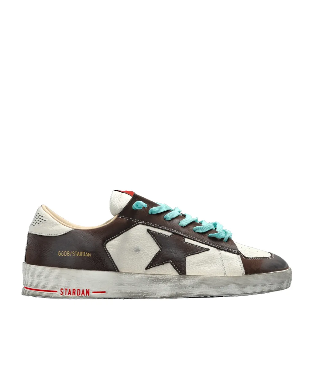 Star-Detail Leather Sneakers