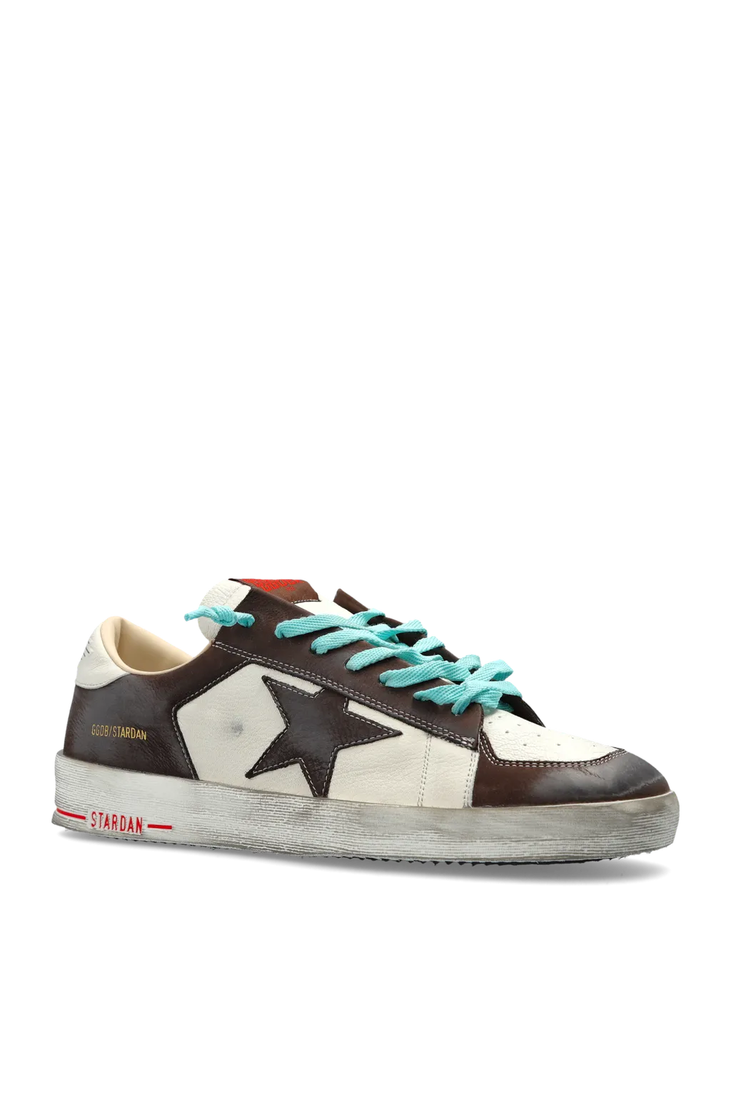 Star-Detail Leather Sneakers