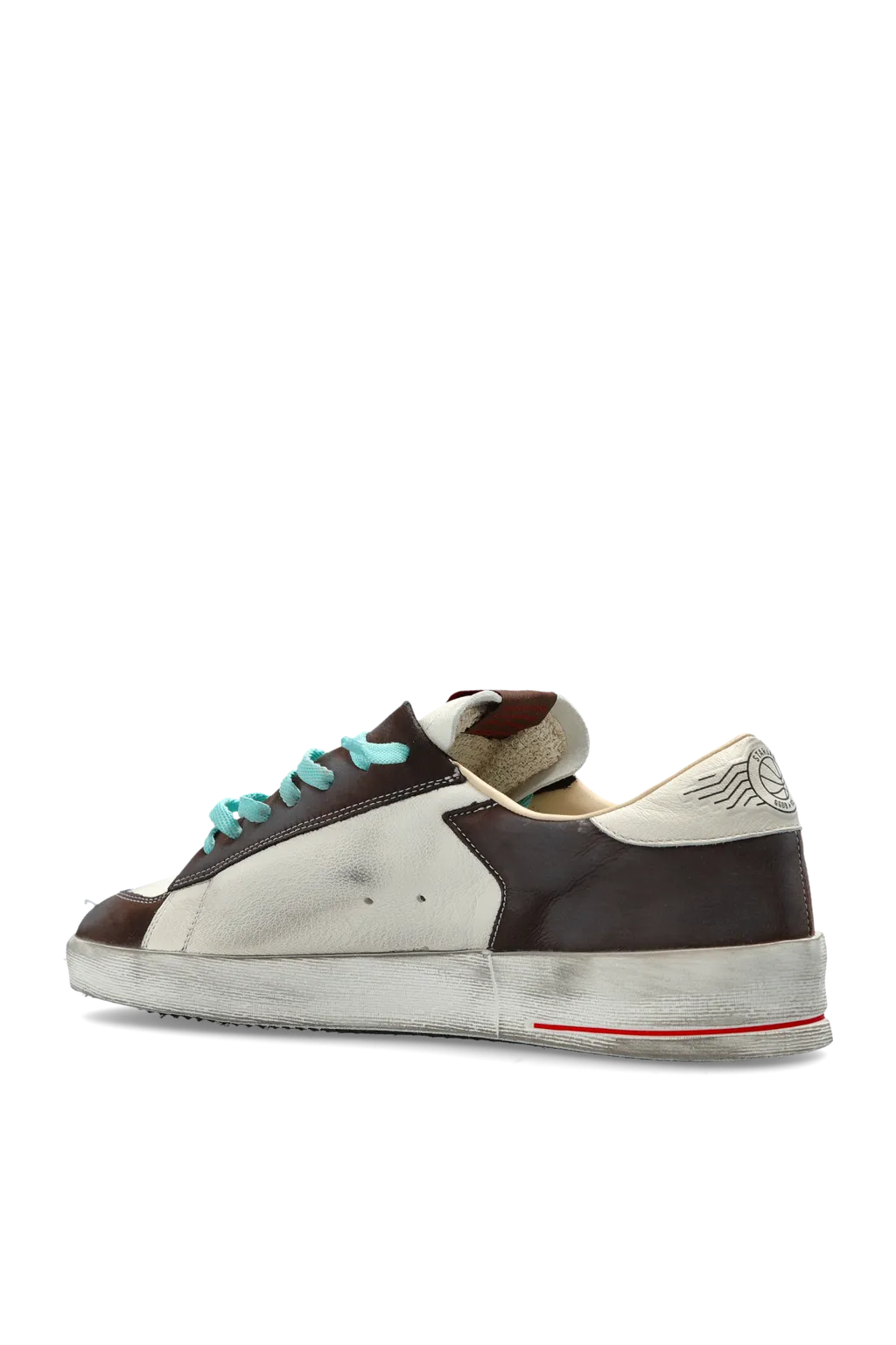 Star-Detail Leather Sneakers
