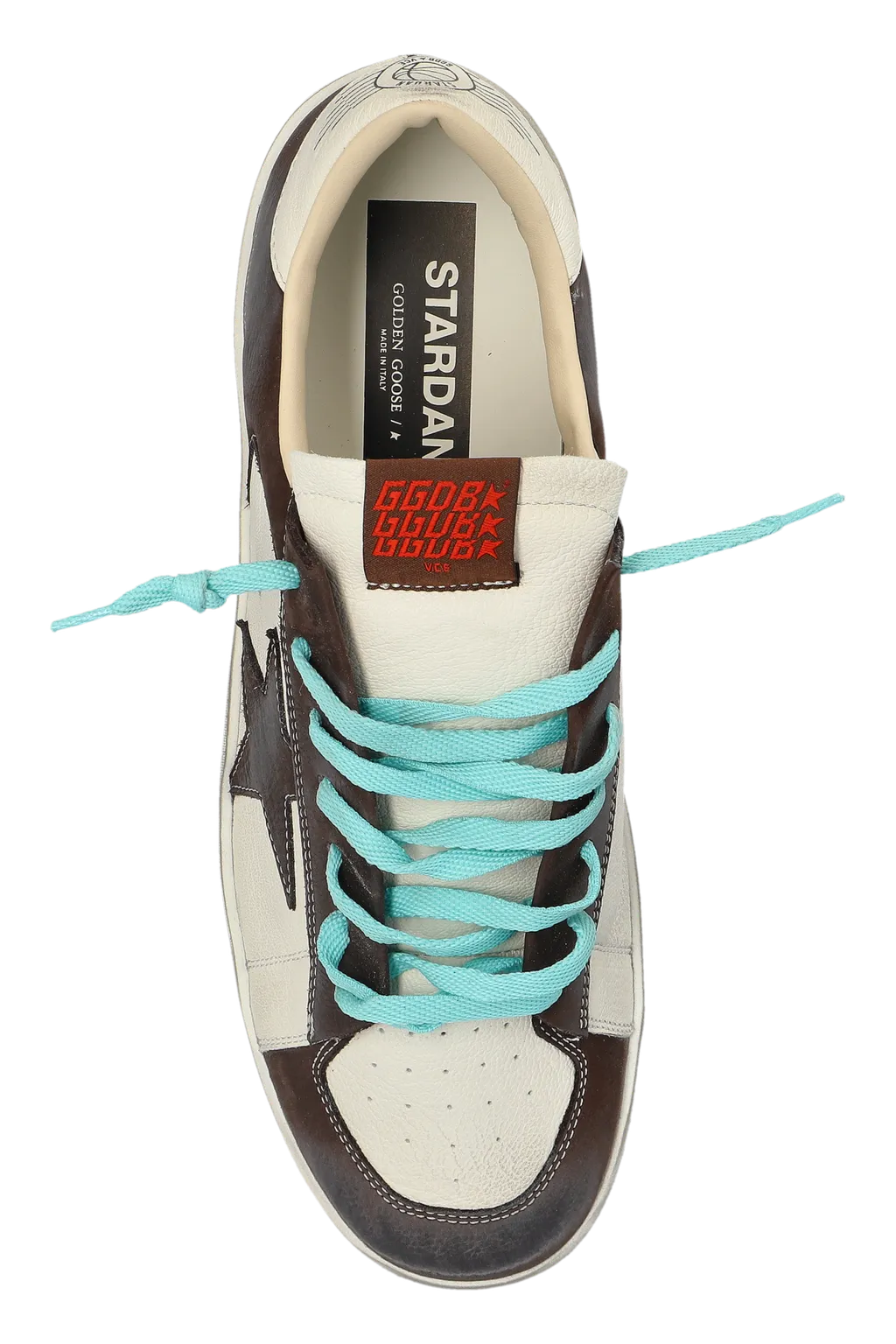 Star-Detail Leather Sneakers