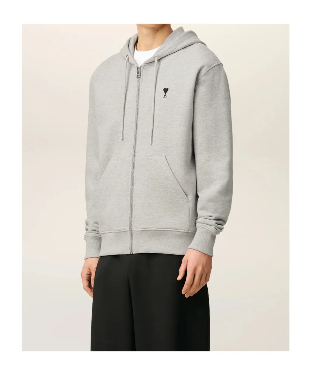 Ami Paris Zipped Ami De Coeur Hoodie