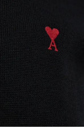 Ami Paris Ami De Coeur Embroidered Turtleneck Jumper