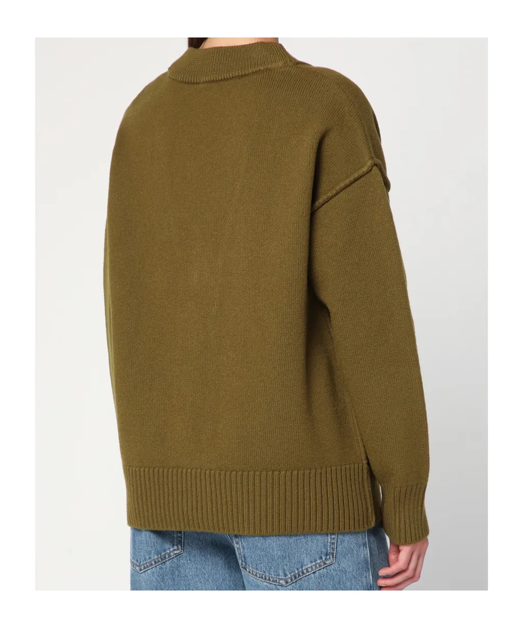 Ami Paris Ami De Coeur V-Neck Cardigan