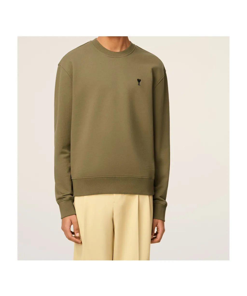 Ami Paris Logo Embroidered Crewneck Sweatshirt