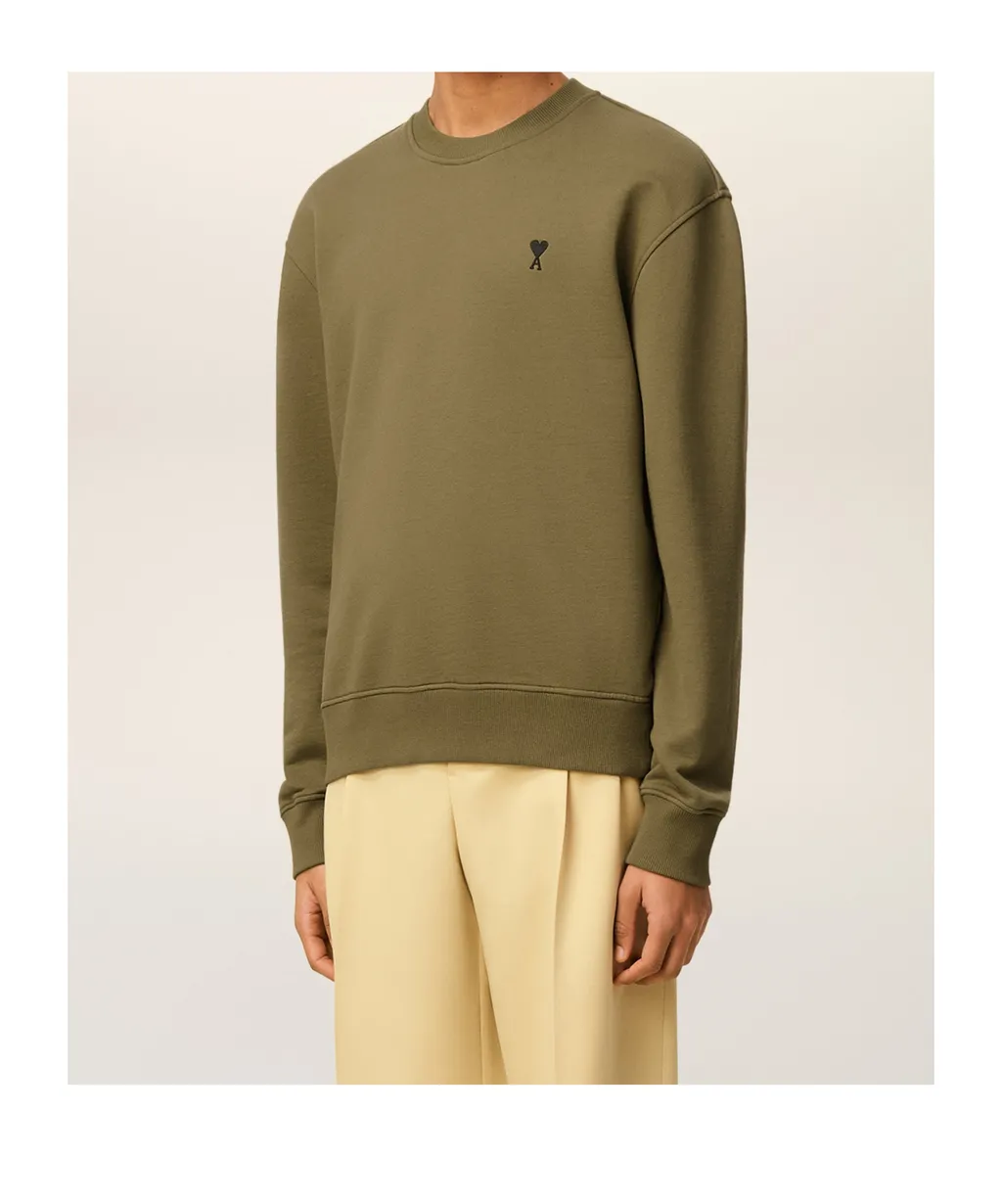 Ami Paris Logo Embroidered Crewneck Sweatshirt