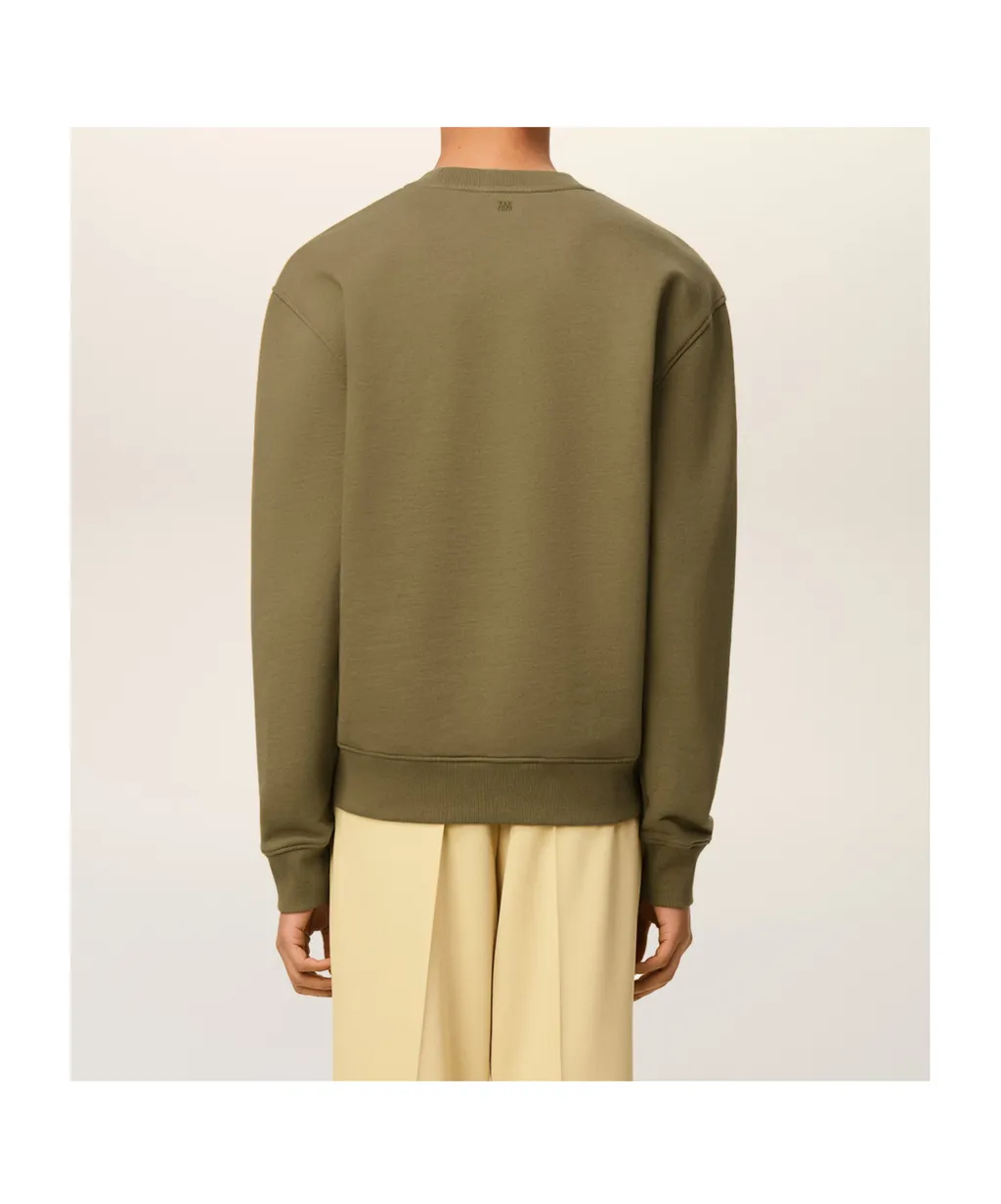 Ami Paris Logo Embroidered Crewneck Sweatshirt