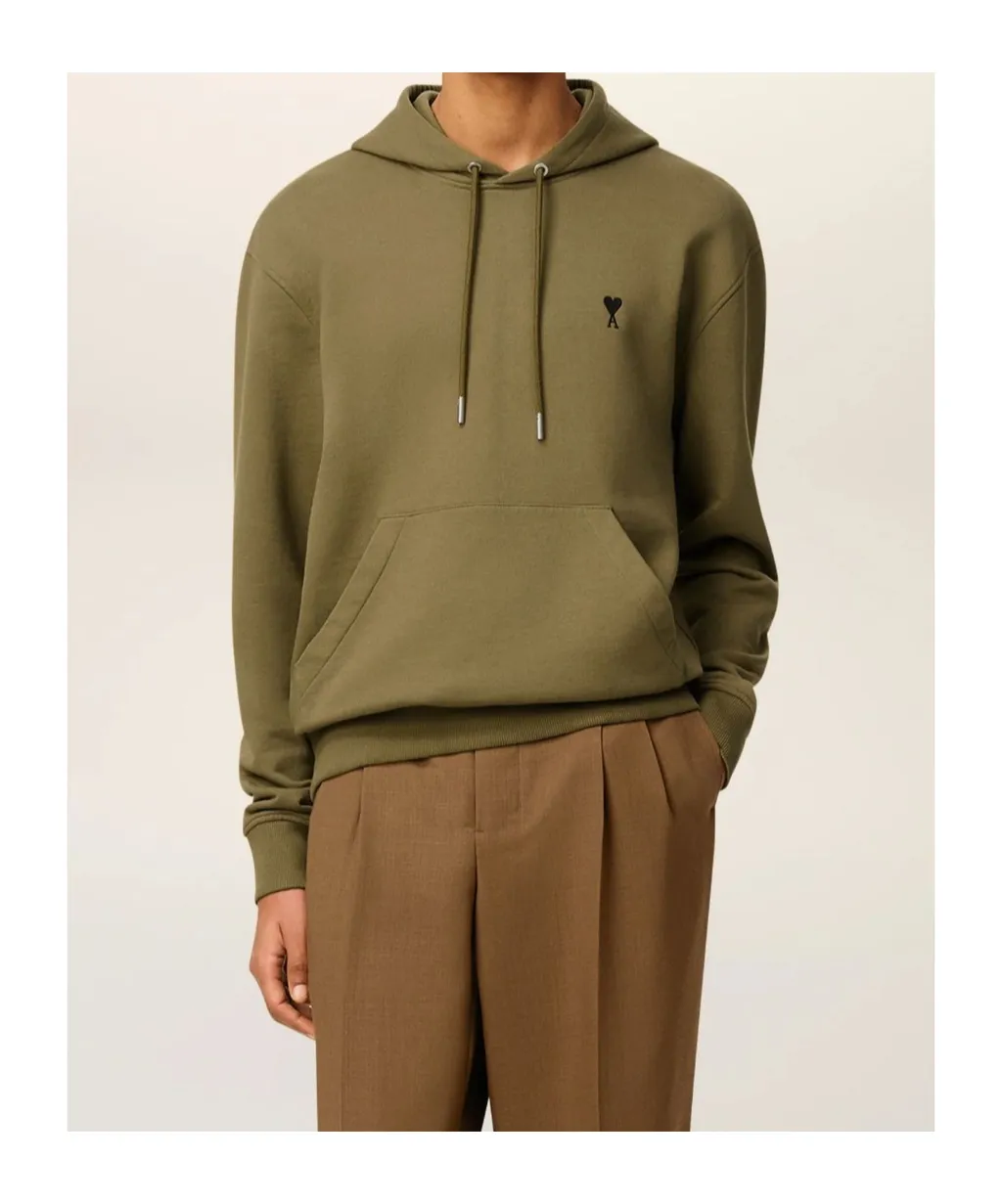 Ami Paris Ami De Coeur Drawstring Hoodie