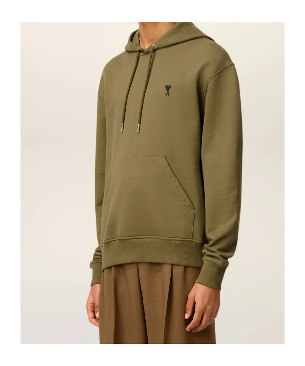 Ami Paris Ami De Coeur Drawstring Hoodie