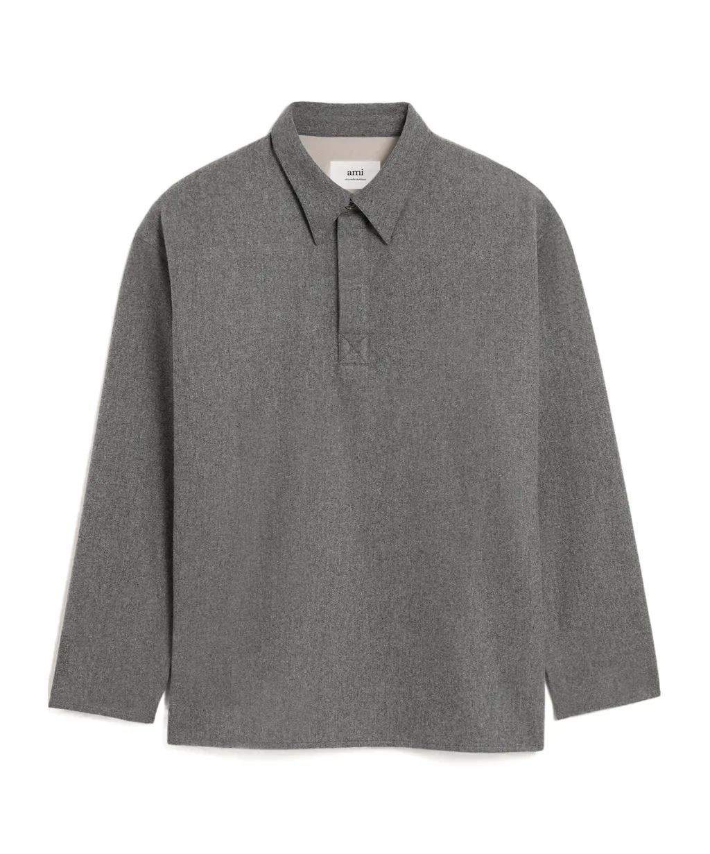 Ami Paris Long-Sleeved Polo Shirt