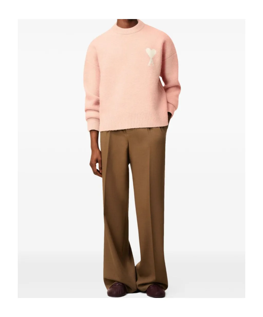 Ami Paris Ami De Coeur Crewneck Knitted Jumper