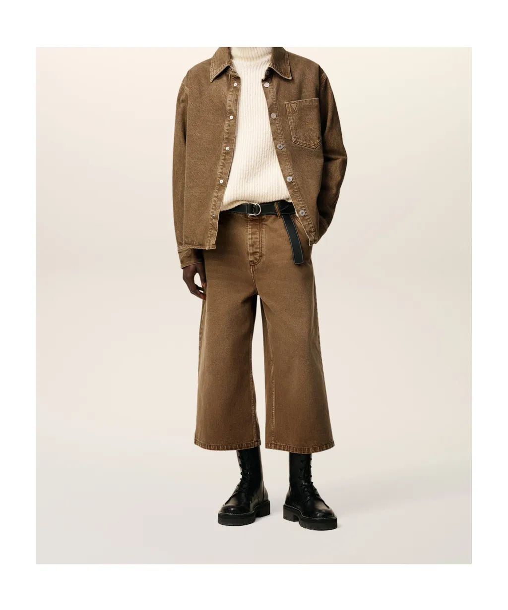 Ami Long-Sleeved Curved Hem Shirt