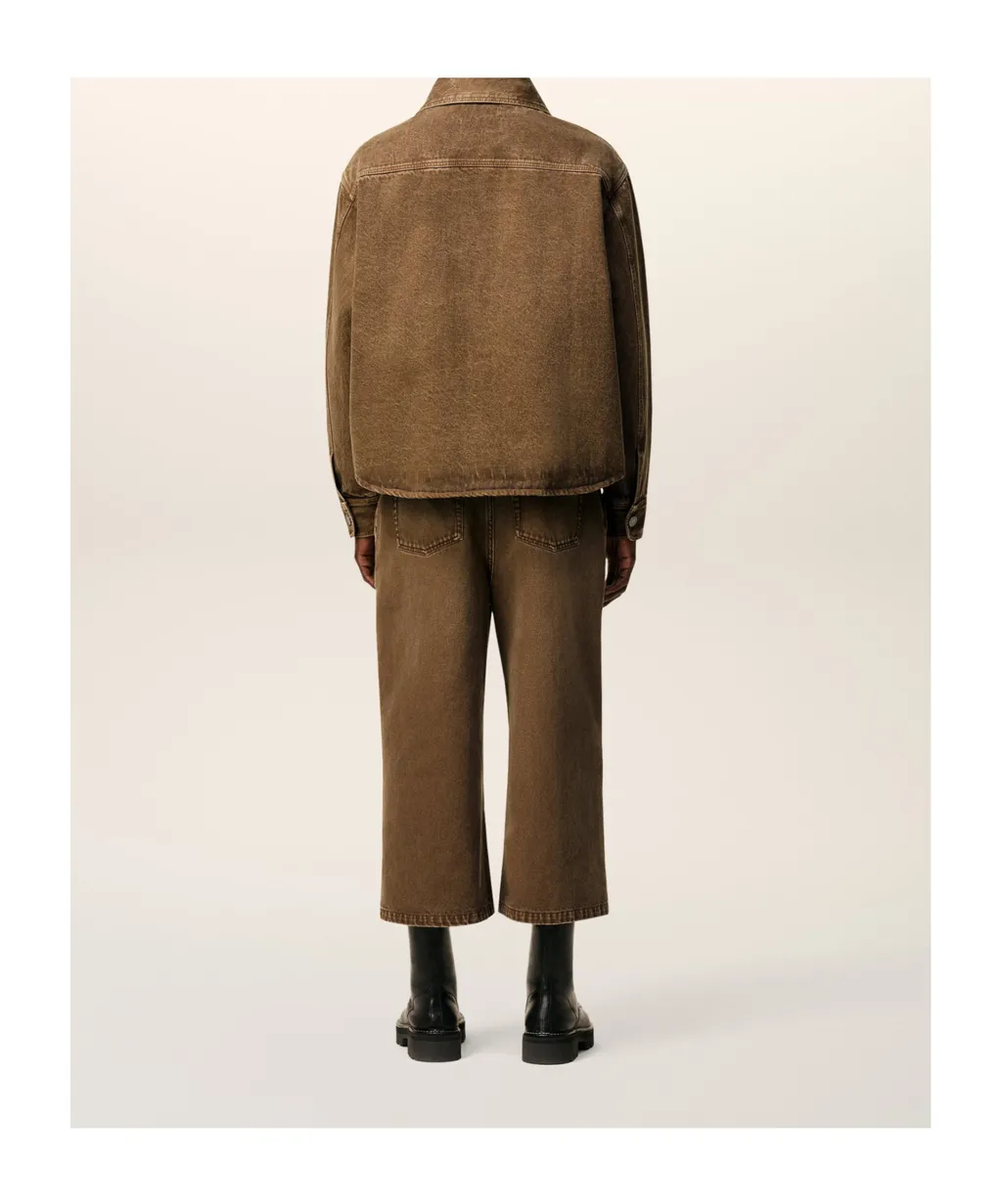 Ami Long-Sleeved Curved Hem Shirt