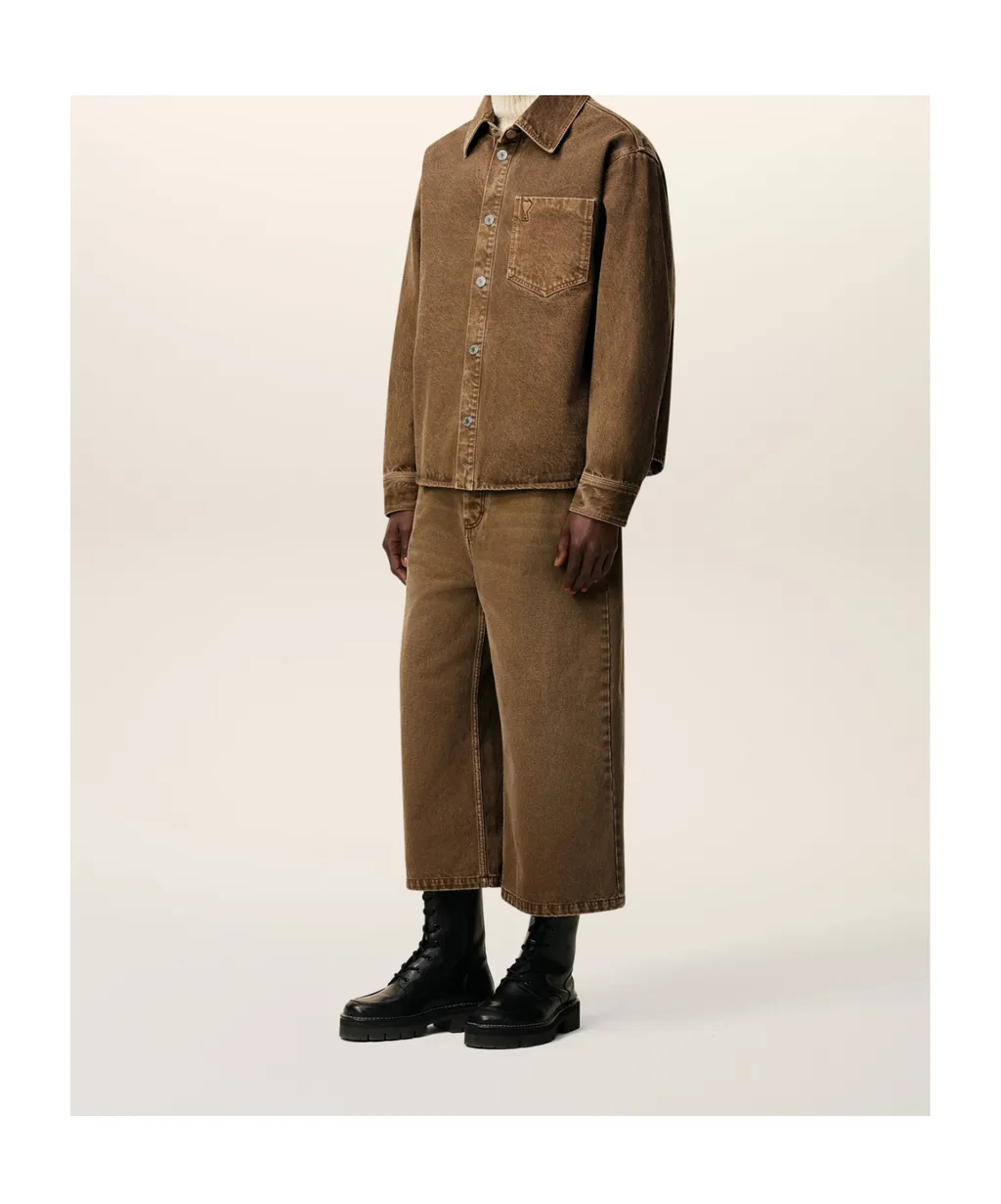 Ami Long-Sleeved Curved Hem Shirt