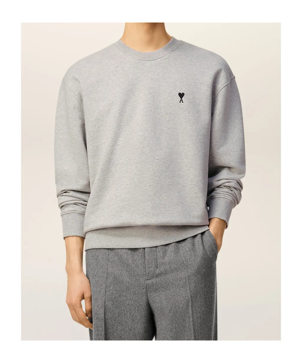 Ami Paris Logo Embroidered Crewneck Sweatshirt