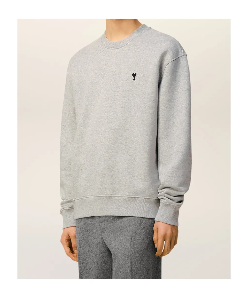Ami Paris Logo Embroidered Crewneck Sweatshirt