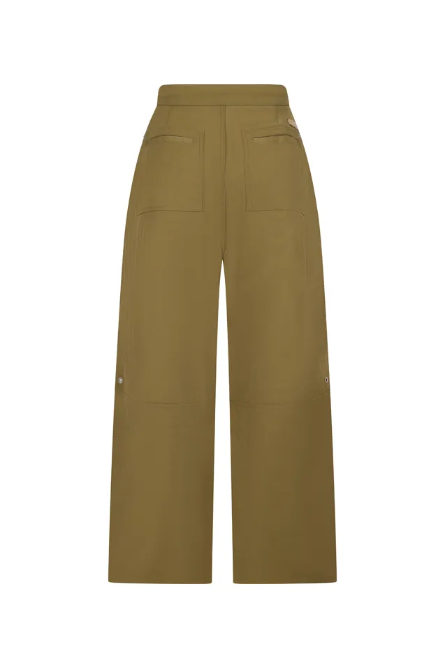 Ami Paris Wide Leg Pleated Pants