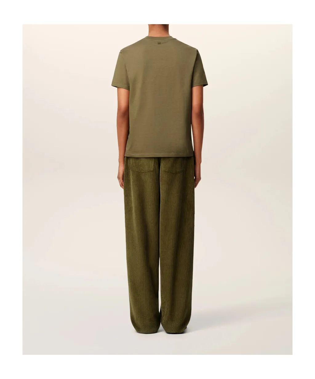 Ami Paris Wide-Leg Corduroy Trousers