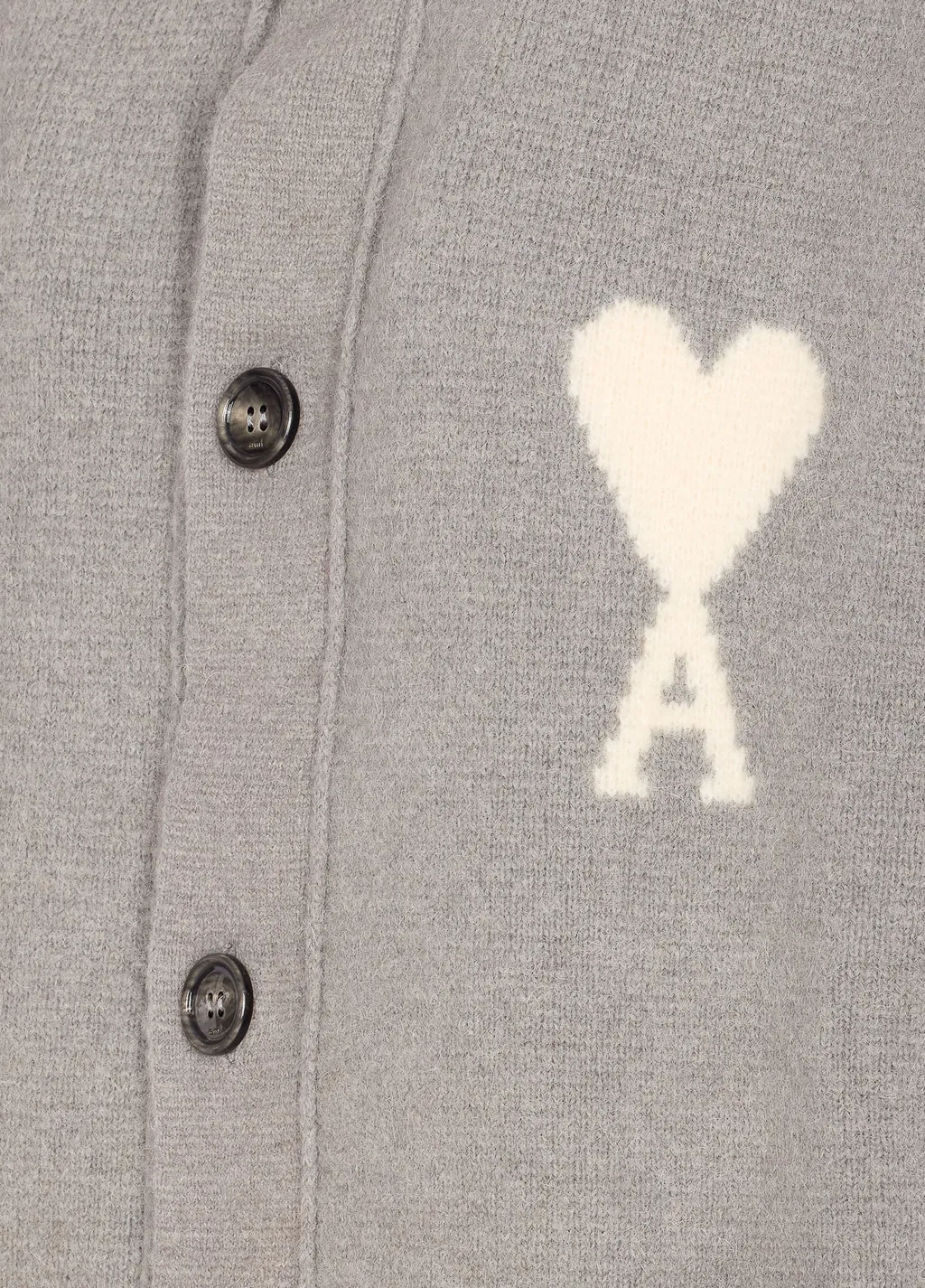 Ami Paris Logo Intarsia Knitted Cardigan