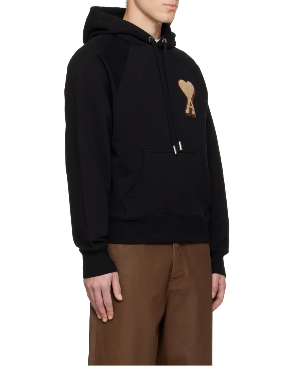 Ami Paris Logo Detailed Drawstring Hoodie