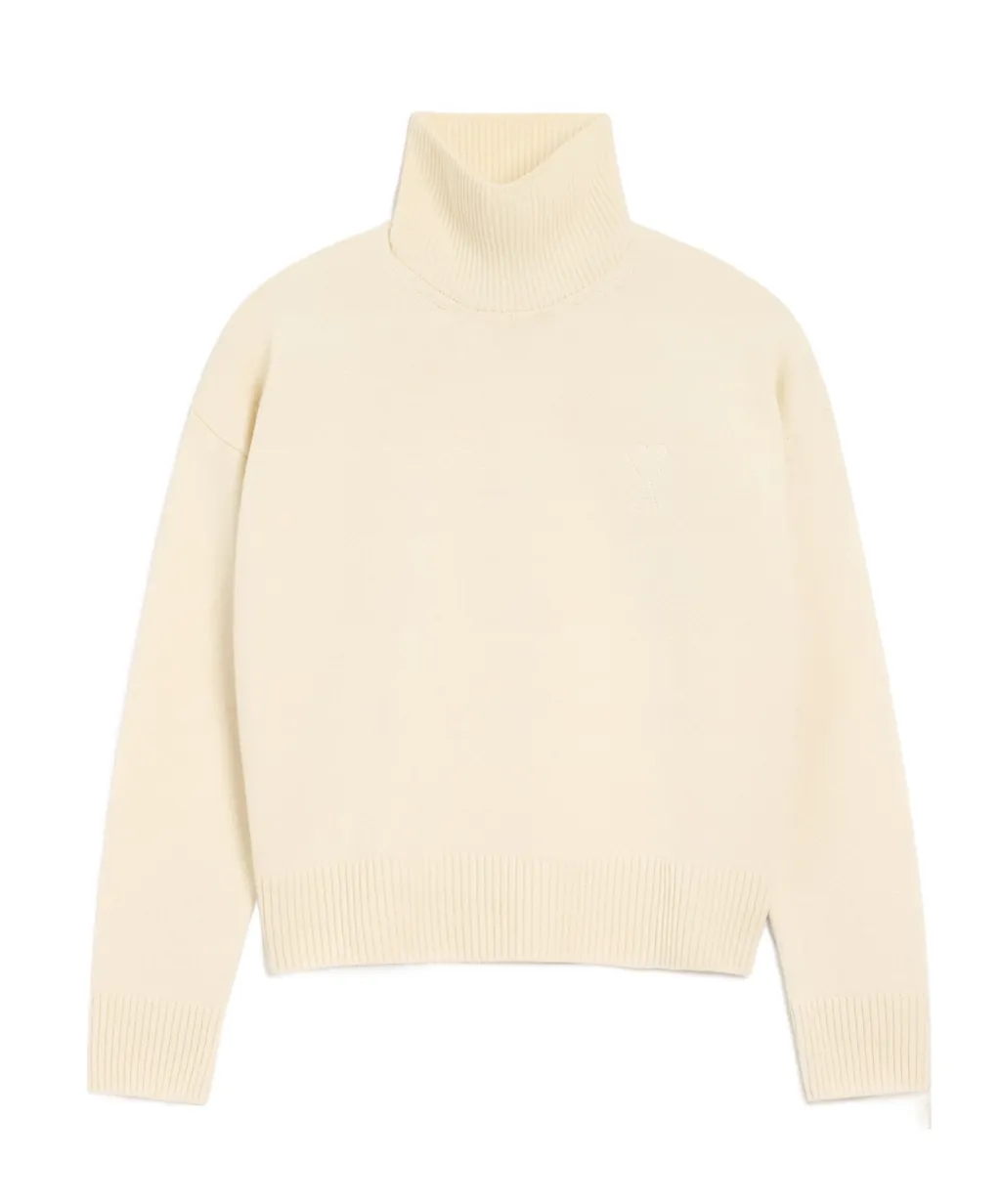 Wool And Cashmere Funnel Neck Sweater