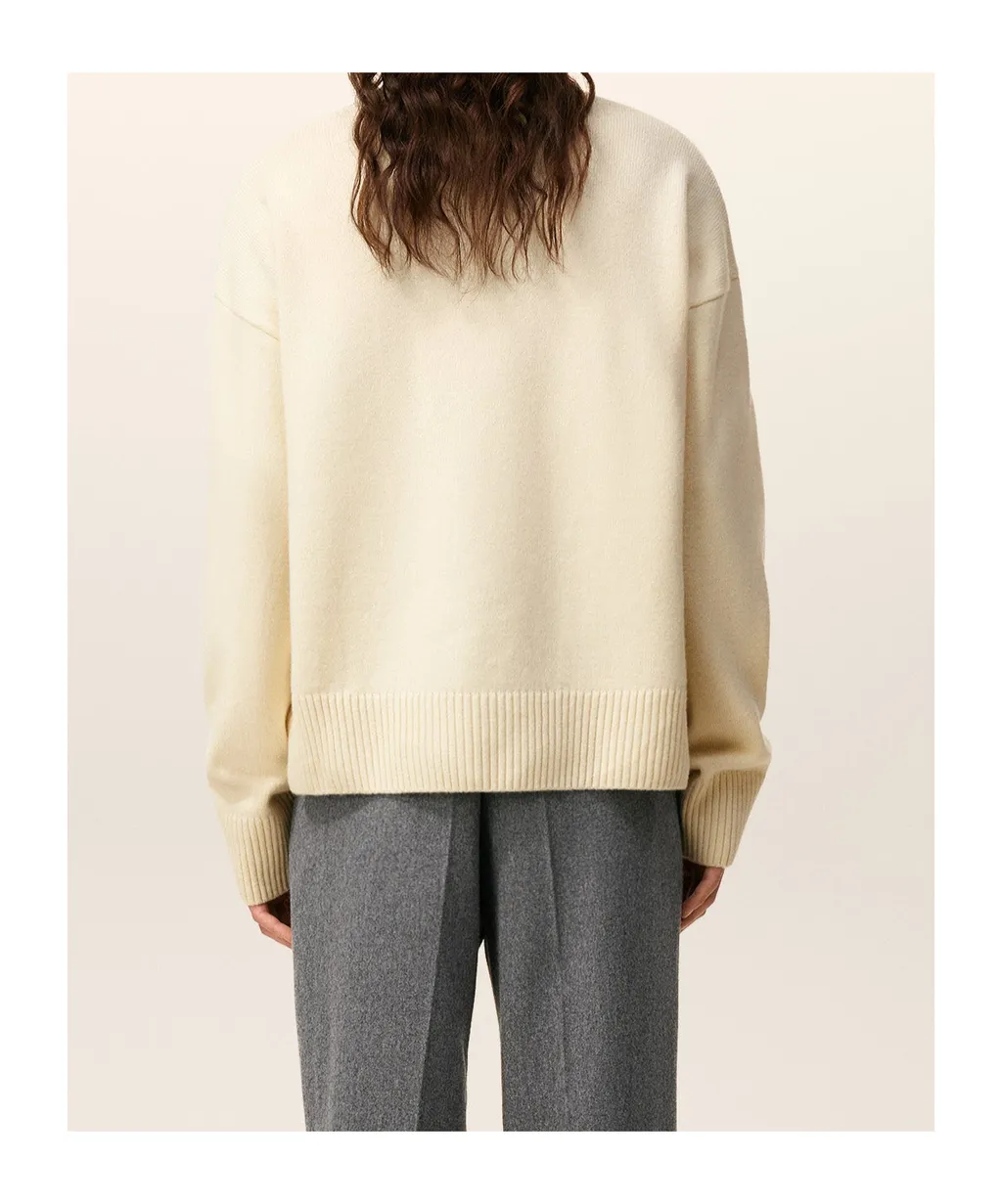 Wool And Cashmere Funnel Neck Sweater
