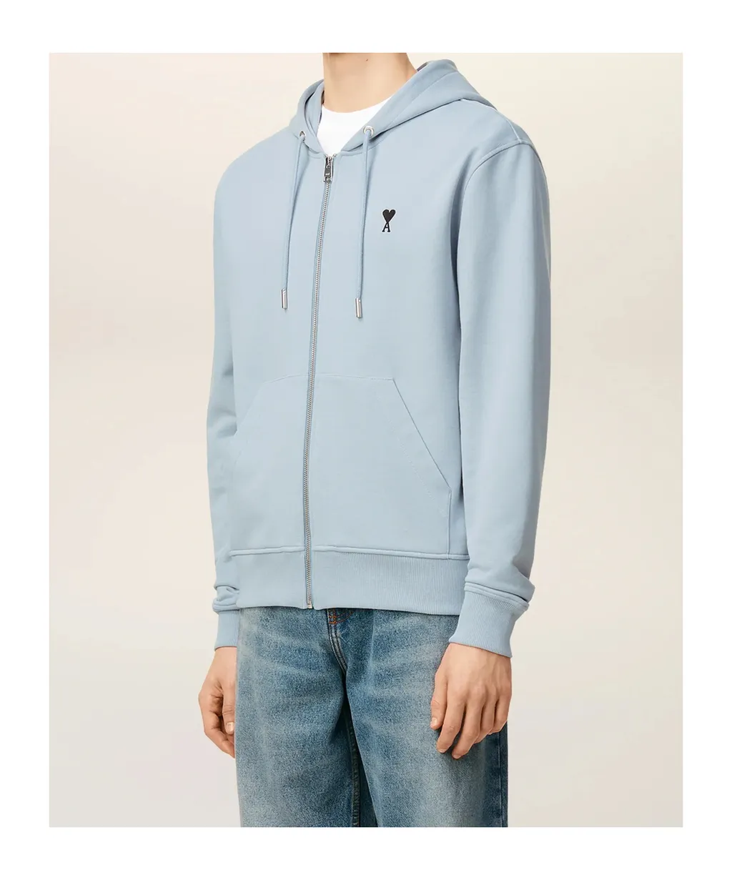 Ami Paris Zipped Ami De Coeur Hoodie