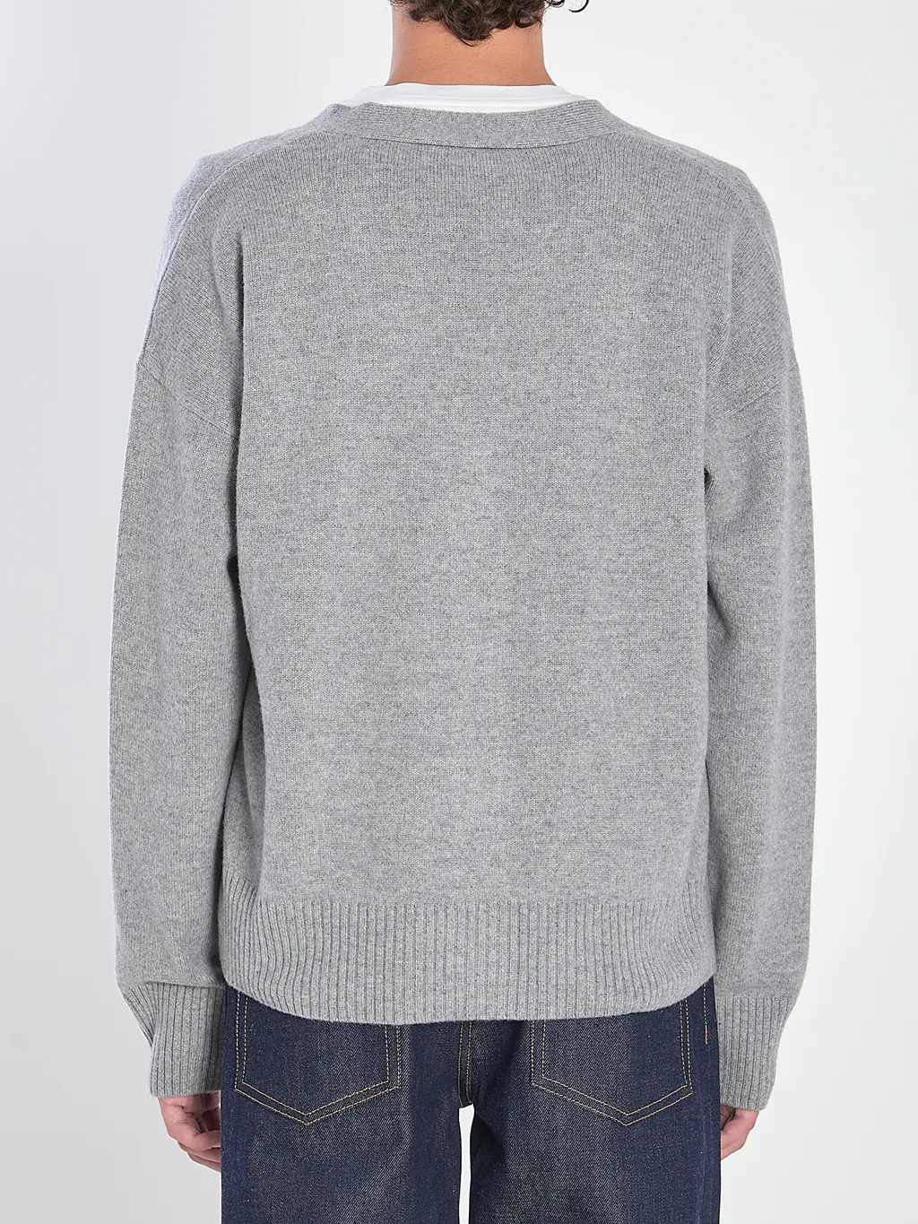 Ami Paris Ami De Coeur V-Neck Buttoned Cardigan