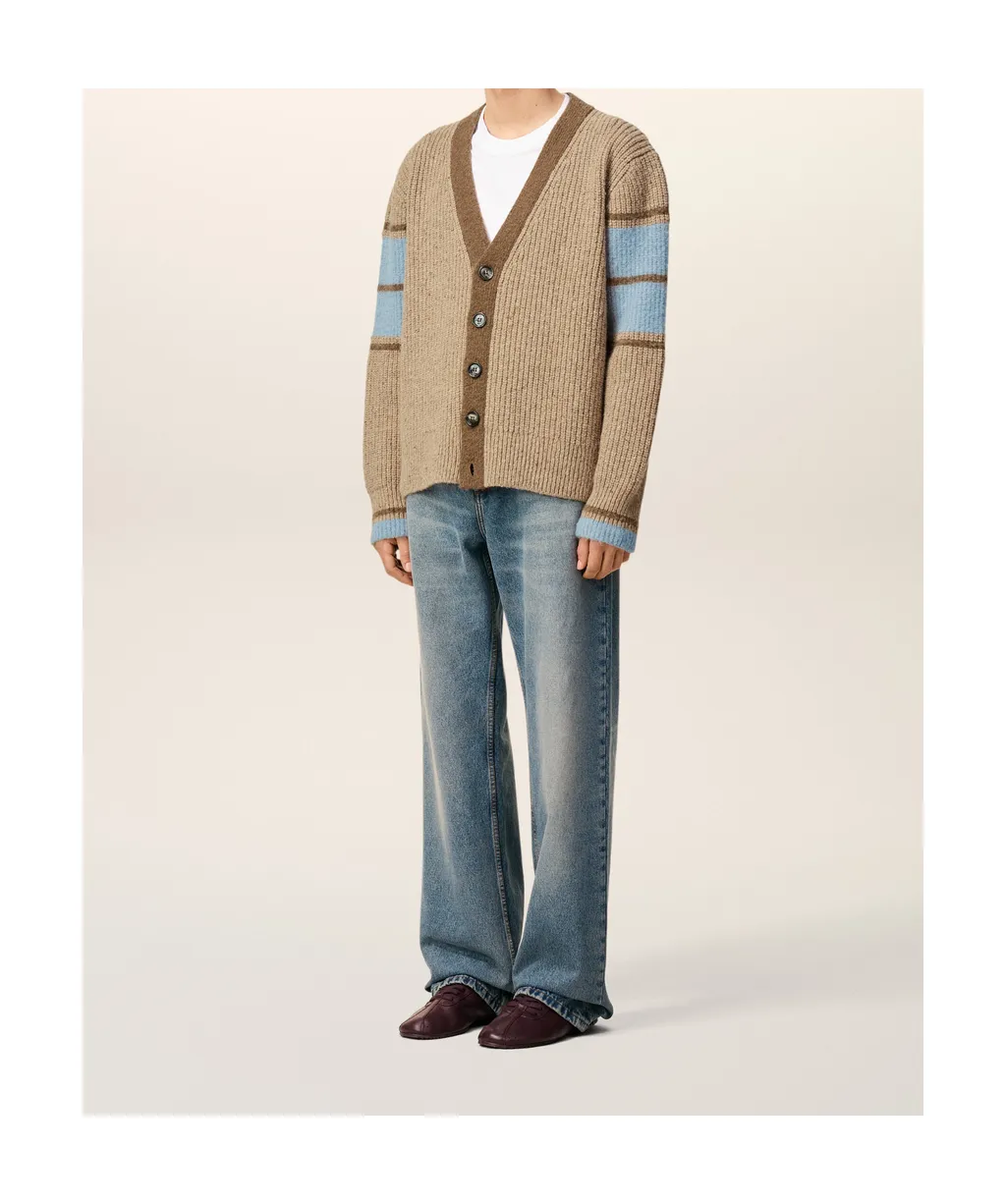 Ami College V-Neck Cardigan