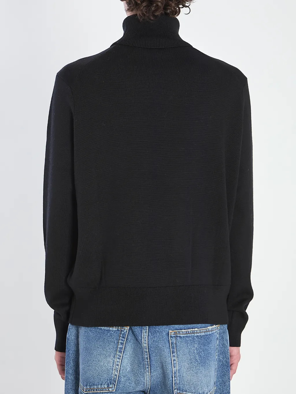 Ami Paris Ami De Coeur Turtleneck Logo Embroidered Jumper