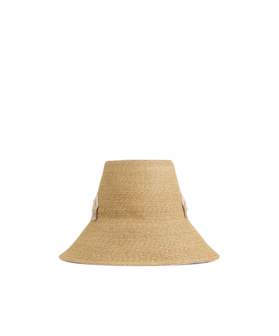 Roger Vivier Crystal Buckle Straw Hat