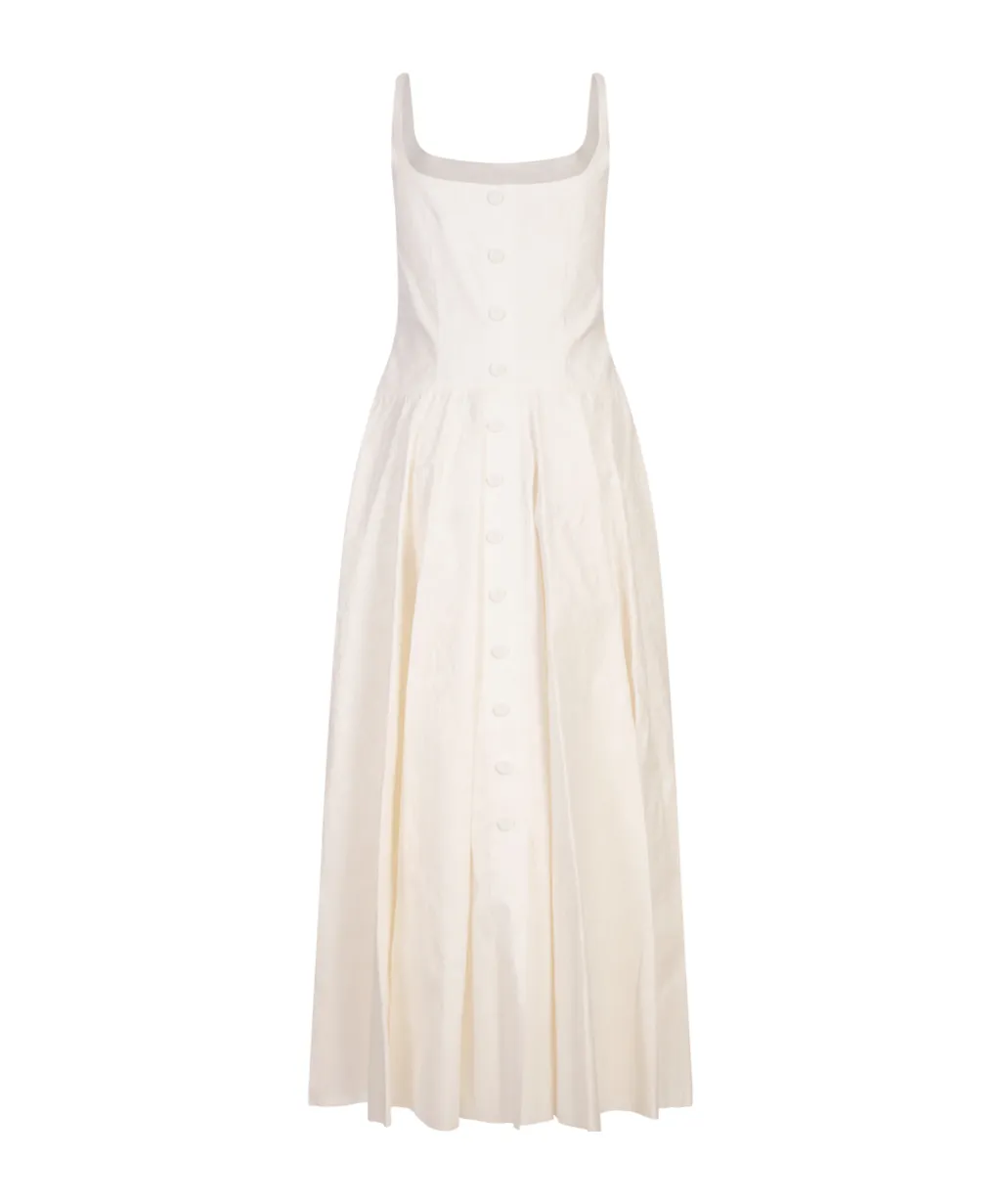 Marni Patterned-Jacquard Flared Midi Dress