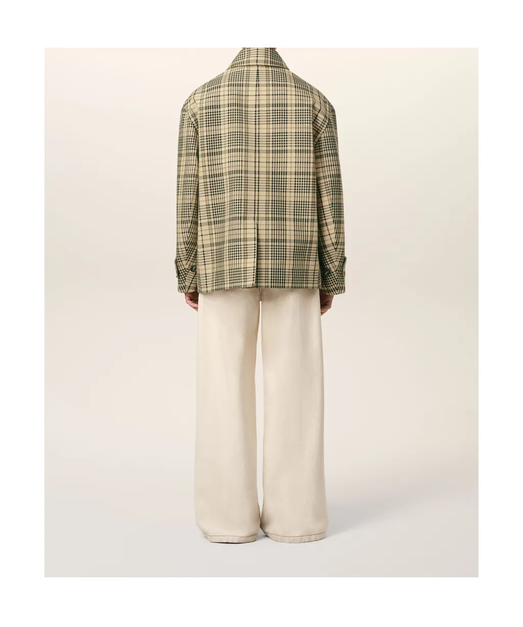 Ami Checked Button-Up Jacket