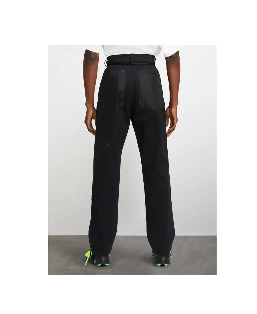 Black Logo-Printed Functional Pants