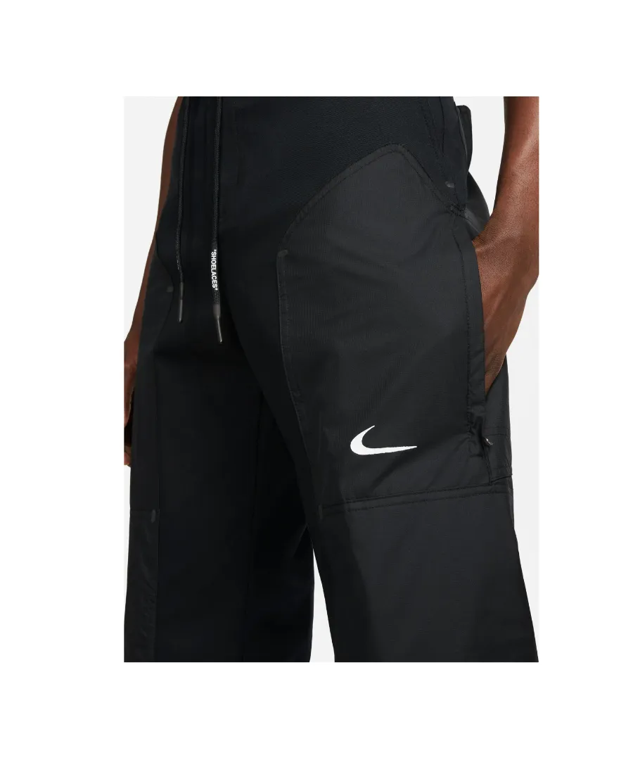 Black Logo-Printed Functional Pants