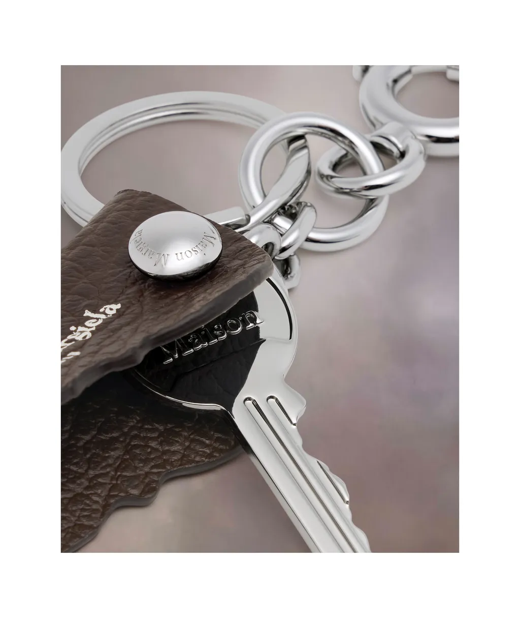 Logo-Print Leather Key Holder