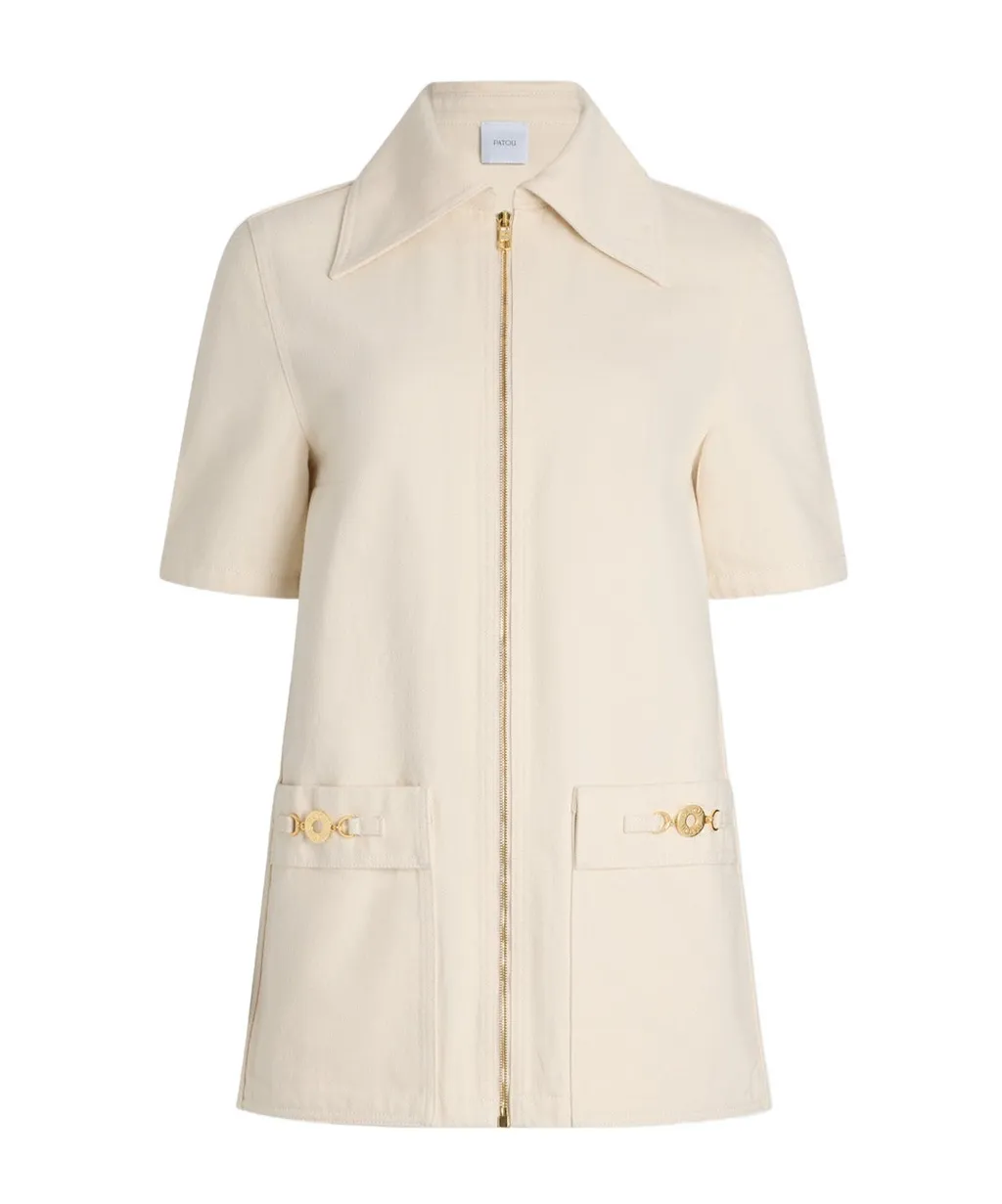 Patou Short Sleeve Zip Dress