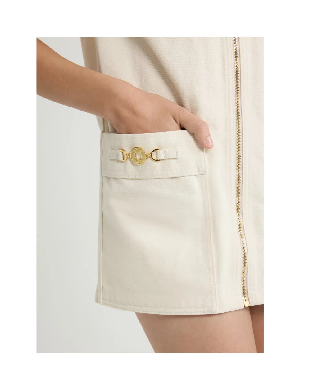 Patou Short Sleeve Zip Dress