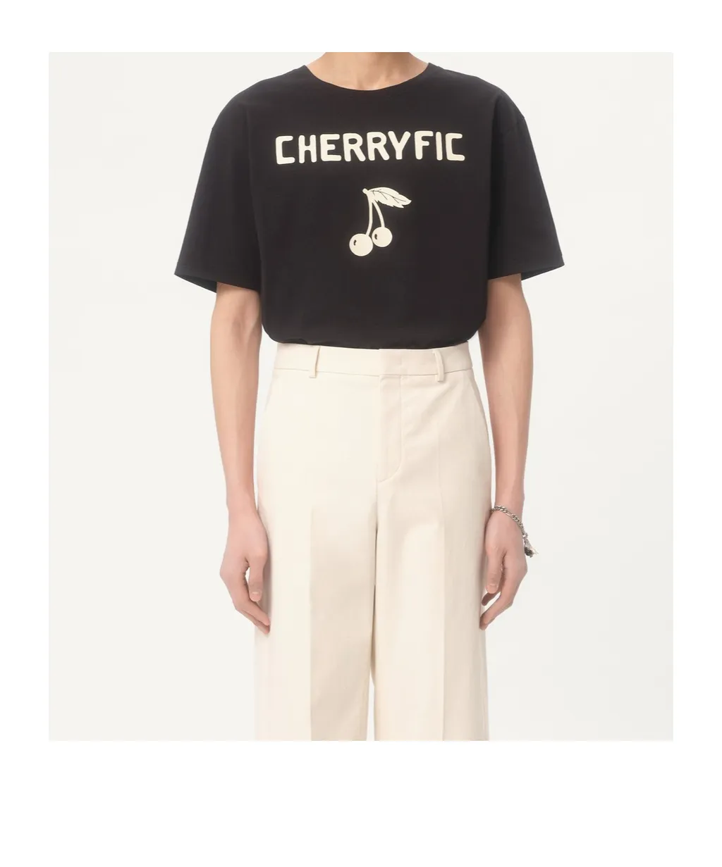 Valentino Cherryfic Printed Crewneck T-Shirt