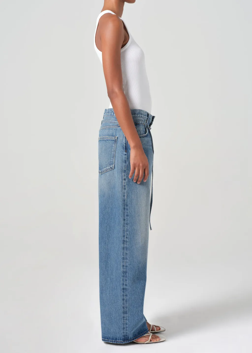 Agolde Emmi Belted Wide-Leg Jeans