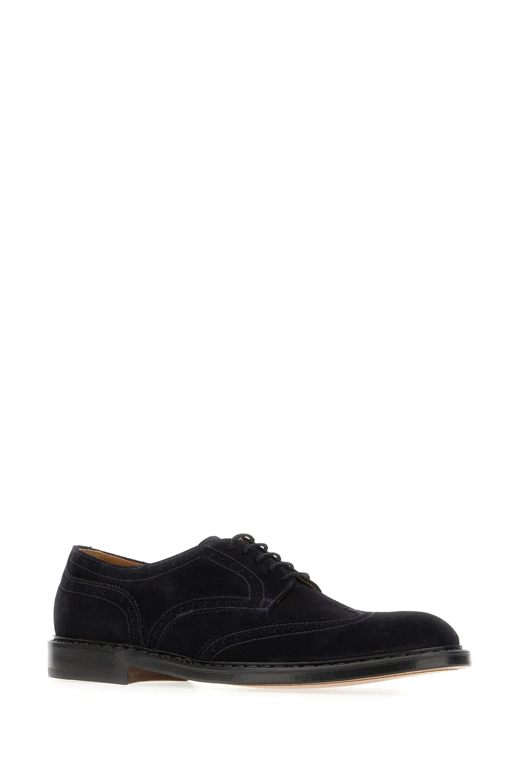Brogue-Detail Suede Oxford Shoes
